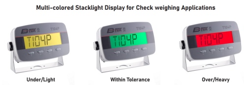 btek t104p weight readout