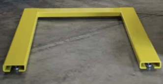 yellow u-shape industrial floor scale